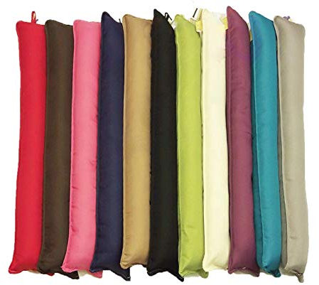 Comfy Nights Plain Dyed Fabric Draught Excluder Decorative Door/Window Draft Guard/Energy Saver (Assorted, Pack Of 2)