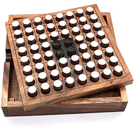 BSIRI Klassisches Brettspiel Othello Strategiespiele der Familienspiele für Erwachsene und Kinder, die in 2 Spielern Brettspiele spielen, um die Mastermind-Spielsteine herauszufordern