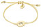 Max Palmer Armband mit Anhänger Pfote/TATZE [07.] - Band: gelb | Anhänger: Gold