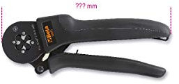 Beta 1606T - Pinza per capicorda a tubetto, crimpatura su 4 lati