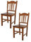 t m c s Tommychairs - 2er Set Stühle Silvana für Küche und Esszimmer, Robuste Struktur aus Buchenholz, in der Farbe Helles Nussbraun lackiert und Sitzfläche aus Holz