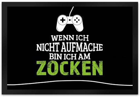 trendaffe - Wenn ich Nicht aufmache Bin ich am zocken Fußmatte XL mit Controller Motiv