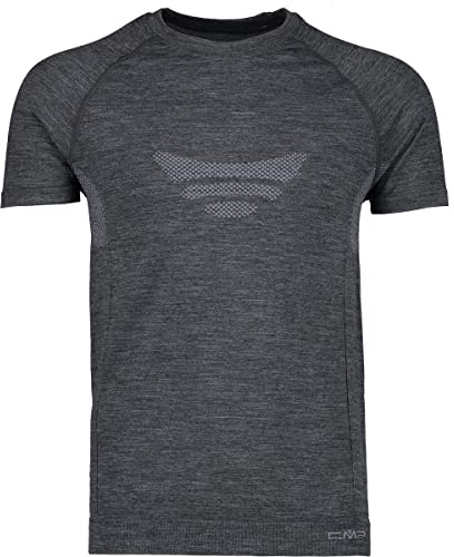 CMP - Man Seamless Sweat, Black Mel., L/XL