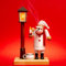 Sikora RM-A-LED Holz Räuchermännchen mit batteriebetriebener beleuchteter LED Laterne, Farbe/Modell:A04 Schlafwandler mit LED Laterne, Größe:Höhe ca. 18.5 cm