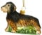 SIKORA Rauhaar Dackel besondere Weihnachtskugel Glas Christbaumschmuck Deko Figur Weihnachten Anhänger Ornament - Meisterstücke - BS724, Variante:hellsaufarben