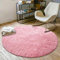 HETOOSHI Plüsch Teppich Super weicher Faux Flauschiger Samt Moderne Flauschige Innenteppiche，Lange Haare Fell Optik Gemütliches Bettvorleger Sofa Matte (Rosa, 120 x 120 cm)