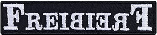 FREIBIER Aufnäher gestickt Beer Patch Bier Aufbügler Bügelbilder Bierliebhaber DIY Geschenk Biertrinker Applikation zum aufbügeln für Lederhose/T-Shirt - 90x20mm