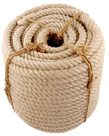 XBSXP Hanfseil, Outdoor-Sicherheitsseil, natürliches Juteseil, 30 / 35MM, 5-10M, handgefertigtes DIY-Zubehör, Inneneinrichtung, Pet Cat Scratching
