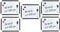 5 x Mini Whiteboards Dry Wipe Magnetic A4 Small Double Sided White Board with Marker Pen, Eraser, Portable Notice Memo Board for Kids School Classroom Drawing Writing