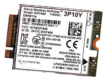 4G EM7455 LTE WiFi Karte Wireless NGFF M2 ModulKarte für Dell Latitude E7270 E7470 E7370 E5570