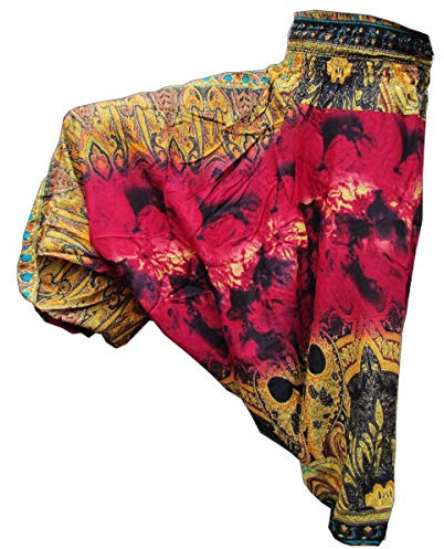 PANASIAM Aladin Pants Batik-Print, XL in Dark red