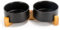 SPUNKYJUNKY Ceramic Dog and Cat Bowl Set with Wooden Stand, Modern Cute Weighted Food Water Set for Small Size Dogs (13.5OZ ) & Medium Sized Dogs (28.7OZ) & Cats (3.6 Cups, 2 × Black)