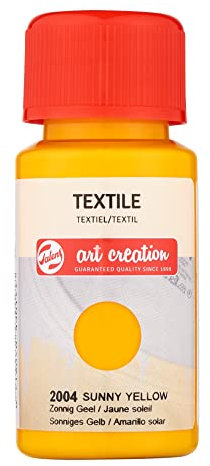Talens Art Creation Textile Farbe - Hellgelb 2004-50 ml - Stoffmalfarbe für helle Textilien - Ideal für Upcycling-Kleidung und Innendekoration - DIY-Textil-Design