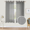 CUCRAF Leinenoptik Grau Voile Vorhänge mit Ösen Halbtransparent Gardine für Schlafzimmer Wohnzimmer H175 x B140cm 2er Set
