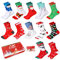 Weihnachtssocken Kuschelsocken Damen Weihnachtsmotiv Weihnachten Festlicher Baumwolle Adventskalender Socken Kinder Christmas Sock Decorations Lustige Winter Warme Bett Socken Geschenke Frauen