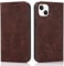 QLTYPRI Wallet Case for iPhone 14 Plus (6.7 inch) Compatible with Magsafe Charger, Magnetic Flip Folio PU Leather Phone Case with RFID Blocking Card Holder Slots Kickstand Shockproof Cover - Coffee