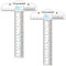 2 Stück 15cm T-Form Acryl Transparentes T-Lineal für Zeichnen und allgemeine Layout-Arbeiten Scrapbooking Zeichenwerkzeuge Skala Lineal Basteln Nullzentrierendes Lineal Zoll & metrischem Messwerkzeug