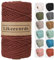 Likeecords macrame corda 4mm x 100m,filo macrame,cotone macrame,filo di cotone per borse all uncinetto per Appendiabiti per Fiori, Home Decor (ruggine)