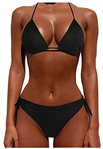 Push Piece Femmes Deux Ensembles Taille Maillot De Bain Bikini Beachwear Up Plus Maillots De Bain Tankinis Ensemble Maillot De Bain Une Pièce Fille Haut De Bikini Jaune Fluo