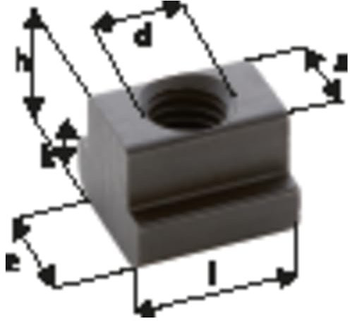 AMF Nutenstein DIN 508 M14 x 16 mm 80051 (T-Nutensteine T-Nutenstein Präzisions-T-Nutenstein DIN508 DIN Nutensteine) d x T-Nut: M14 x 16/Maß a: 15,7 mm/Maß e: 25 mm/Maß h: 18 mm/Maß k: 9 mm