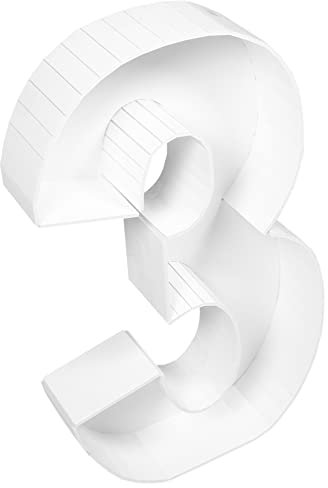 DOITOOL Nummer Zeichen 3 Ballon Rahmen Box 3d Ballon Rahmen Für Geburtstag Und Mädchen Spielzeug Party Geburtstag