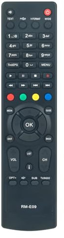 AULCMEET RM-E09 Telecomando sostitutivo compatibile con Humax HD-5400S HD-5600S 3.15 SSD Hard Disk Digital Receiver