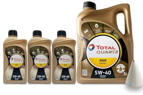 8 L Total Quartz 9000 Energy 5W-40 I passend für | VW 502.00/505.00 | MB 229.5 | Porsche A40 | 8 Liter | Motoröl | Motorenöl | mit Trichter | weitere Empfehlungen siehe Artikelbeschreibung