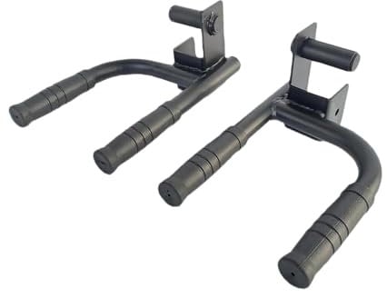 Dickly 2X Fitness-Dip-Bar-Aufsätze für 2 x 2 oder 3 x 3 Power Racks, schmale und breite Dips-Doppelgriffe, Breiter Rand