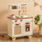 ROBUD Cuisine Enfant en Bois avec Accessoires, Cuisine en Bois Enfant avec Ustensile De Jeu Jouets pour Filles Garçon, Cadeaux De Cuisine pour Enfants