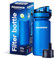 AQUAPHOR City Filterflasche 350ml Blau I Flasche mit Wasserfilter für unterwegs I Filter mit Aktivkohle I Filtert Chlor I Aus Tritan & BPA-frei I Für besseren Geschmack & Geruch des Wassers