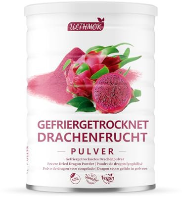 Poudre de Jus de Pitaya 450g | Fruit du Dragon Colorant Alimentaire Poudre Rouge – Poudre de Pitaya Séchée Par, Sans Sucre Ajouté, 100% Naturelle & Sans Additifs