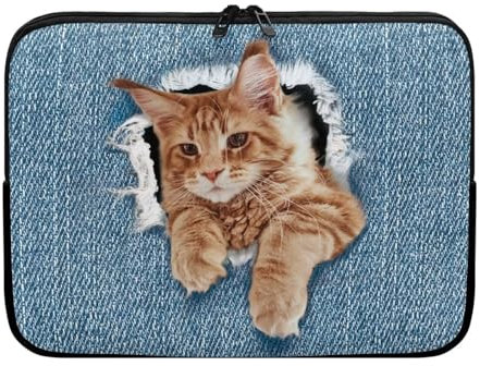 xixirimido Housse de transport pour ordinateur portable motif chat pour femme, homme, enfant