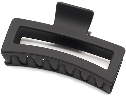 QinGoo Riesen Schwarz Mattes Haarklammer Groß Haarspange Elegant Haar-Accessoire Schöne Damen Haarschmuck 1stück(12.7cm*5.3cm,Black)