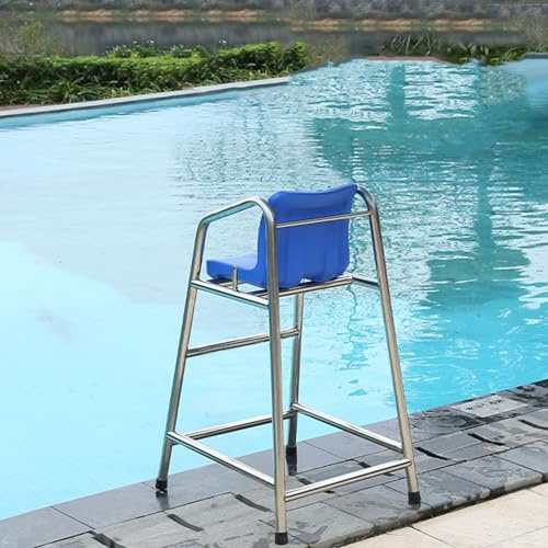 Sedia Alta da Bagnino per Piscina 120 150 186 CM Alta Piscina Sedie Di Salvataggio Per Adulti, Staccabile In Acciaio Inox Sedia Di Salvataggio Con Sedile, Arbitro Scala Sgabello / Sedia A Vista(120cm/