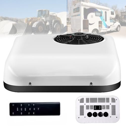 Quixnova 12V/24V Parking Air Conditioning - Electric RV Truck Camper Van Air Conditioner for Van, Box Truck, Trailer, Caravan, Tractor, Cooling Only,12V