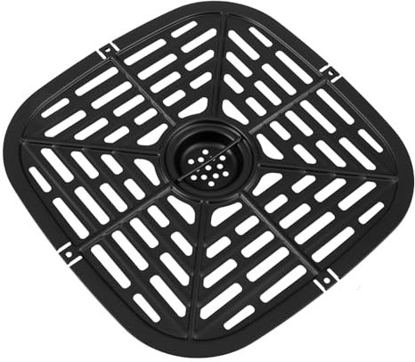 PRETYZOOM Air Fryer Grill Pan Replacement Nonstick Frying Tray 22.5x22.5cm Air Fryer Accessories Compatible Dual Bowl Models Kitchen Baking Tray