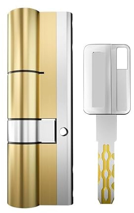 Cilindro de cerradura, Cerraduras de cilindro for puertas de entrada, Cerraduras de puertas exteriores, Cerradura de puerta de cilindro Núcleo de cerradura de puerta de 8 llaves Bombin Cerradura(90MM