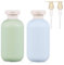 Travel Shampoo Bottles 2 Pcs with Flip Cap and Pump, Travel Bottles for Toiletries 200ml, Empty Leak Proof Squeeze Travel Containers, for Toiletries,Shampoo and Conditioner (Green+Blue)