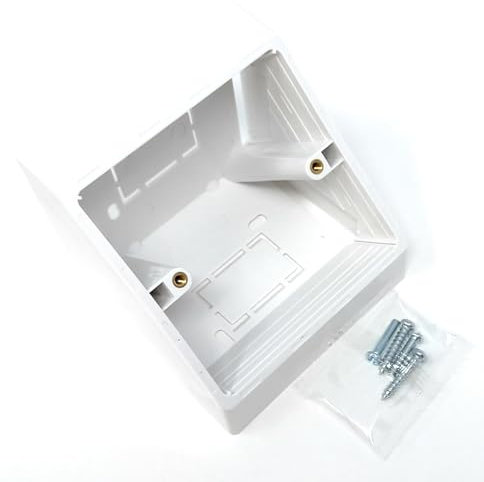 1pcs. 1 Gang Pattress Electrical Back Box - 45 Degree Angled Surface Mount, 85mm x 85mm for Faceplates and Workbench Installations