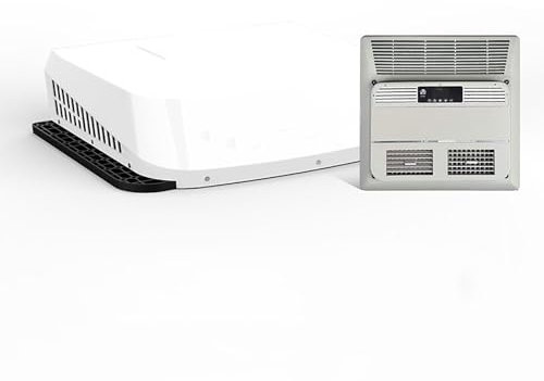Gtzly Clim Caravane, Climatiseur for Camion, Unité de Climatisation 6000 BTU avec Unité de Refroidissement 24V, Climatiseur de Toit 24 Volts, Climatiseur Silencieux, for Camping-Car, Camion(Bianco)