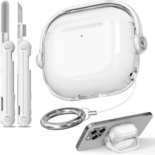 Custodia da donna per AirPods 4 con blocco di sicurezza e kit di pulizia
