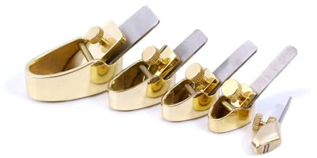 Yinfente Lot de 5 rabots en laiton pour violon/alto/violoncelle avec lames en acier, fond plat, tranchants et durables