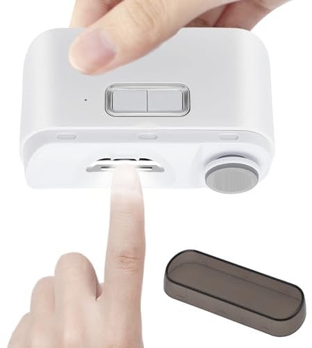 Coupe-Ongles Électrique 2 en 1-2 Vitesses Adaptatives, Fonction Silencieuse (45 dB) avec Lumière LED et Rangement Automatique pour Bébés, Enfants, Adultes et Personnes Âgées
