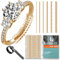 Ring Verkleinerung - 12 Stück 6 Größen Ringverkleinerer Unsichtbar - Transparent Silikon Lose Ringgrößenversteller für Männer Frauen - Ring Kleiner Machen Size Adjuster (Gold)