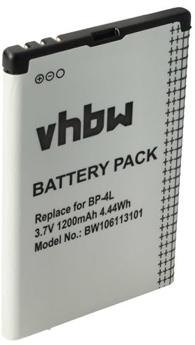 vhbw Akku kompatibel mit Artfone CS182 BP-4L Handy Smartphone Telefon (1000 mAh, 3,7 V, Li-Ion)