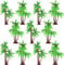 12 Stück Grüne Plastik Palme Tortendeko Kokosnüsse Kuchen Deko Miniatur Palmen Baum Cake Toppers für Sommer Thema Mikro Aquarium Garten Pflanze Landschaft Geburtstag Party Kuchen Dekorationen