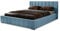 MARPUR Polsterbett Nero 120x200 cm, Bett mit Kopfteil, Doppelbett mit Bettkasten und Lattenrost aus Holz, Velourstoff: Hellblau