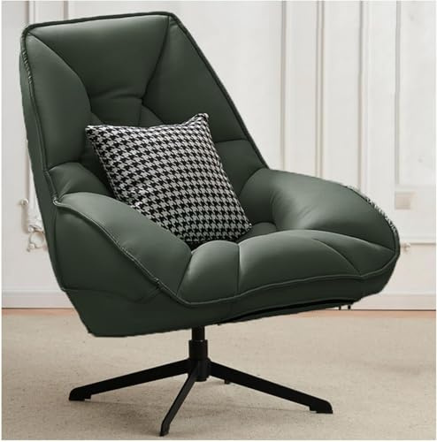 Drehsofa Aus Kunstleder, Drehbarer Loungesessel Für Das Wohnzimmer, Gepolsterter Sitz Mid Century Modern Sessel Für Wohnzimmer Für Wohnzimmer, Dark Green