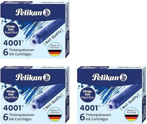 Pelikan 330845 Patronen 5er Packung, Blau, (18 Standard Patronen)