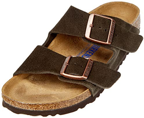 Birkenstock Arizona, Damen Hausschuhe braun 46 EU, Braun (Mokka Wildleder 311) - Größe: 45 EU (normal)